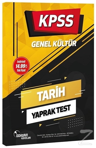 KPSS Tarih Yaprak Test Cavit Ardıç