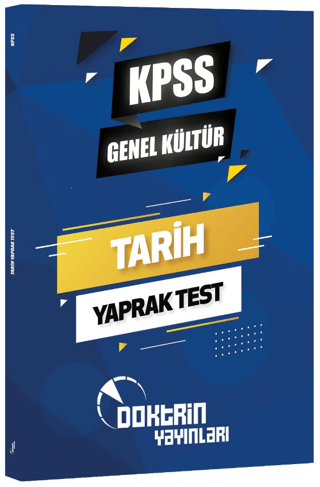 KPSS Tarih Yaprak Test Cavit Ardıç