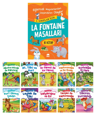 La Fontaine Masalları (10 Kitap Takım - Büyük Boy) (Ciltli) Jean de la