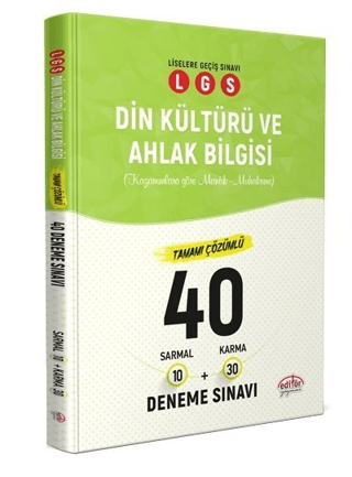 LGS Din Kültürü ve Ahlak Bilgisi Tamamı Çözümlü 40 Deneme Sınavı Kolek