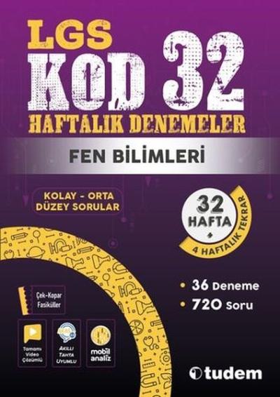 LGS Fen Bilimleri Kod 32 - Haftalık Denemeler Kolektif