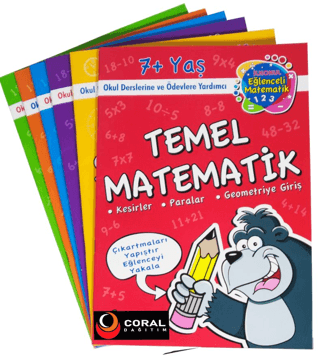 Limon Kids İlkokul Eğlenceli Temel Matematik 7+ Yaş Seti - 6 Kitap Tak