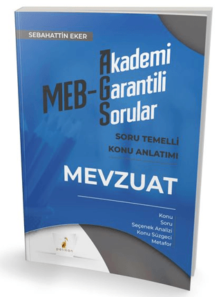 MEB – AGS Mevzuat Soru Temelli Konu Anlatımı Sebahattin Eker