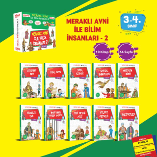 Meraklı Avni ile Bilim İnsanları Serisi - 2 (10 Kitap - Etkinlik Testi