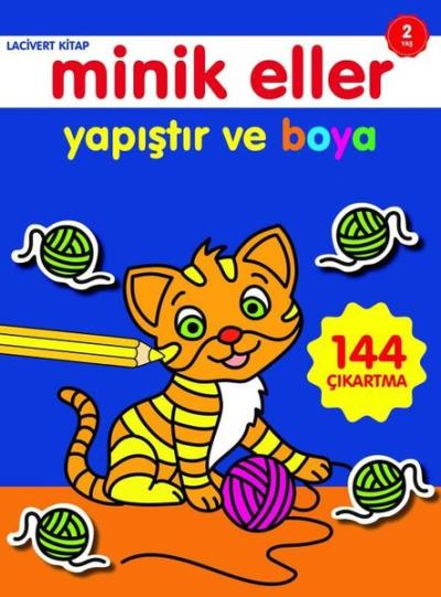 Minik Eller Yapıştır ve Boya Lacivert Kitap 2 Yaş Ahmet Altay