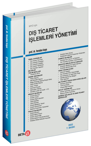 MYO İçin Dış Ticaret İşlemleri Yönetimi Ferudun Kaya