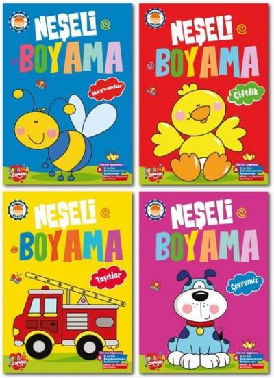 Neşeli Boyama Seti - 4 Kitap Takım Kolektif