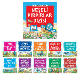 1. Sınıflar İçin Neşeli Pırpırlar Dizisi Seti - 10 Kitap Takım Kolekti