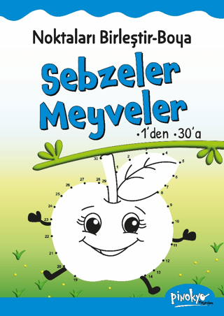 Noktaları Birleştir Boya Sebzeler Meyveler 1'den 30'a Buçe Dayı