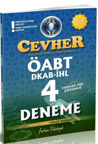 ÖABT Din Kültürü ve Ahlak Bilgisi Cevher 4 Deneme PDF Çözümlü Furkan P