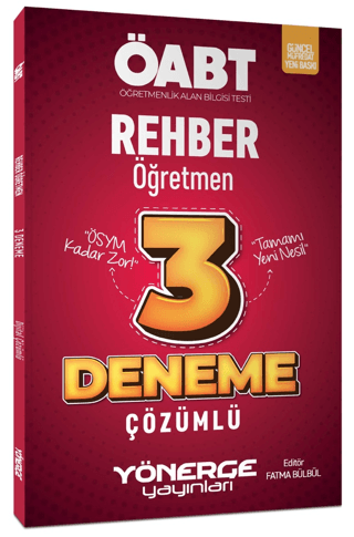 ÖABT Rehber Öğretmen 3 Deneme Çözümlü Fatma Bülbül