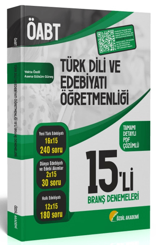 ÖABT Türk Dili ve Edebiyatı 15' li Deneme Çözümlü Yekta Özdil