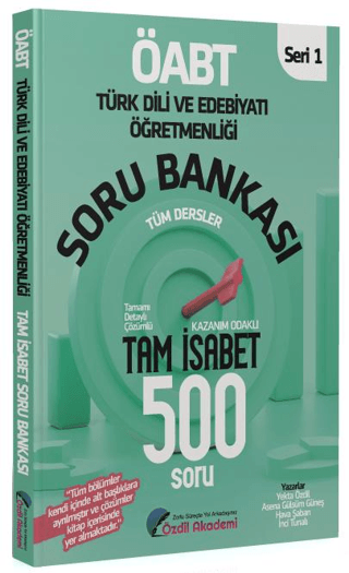 ÖABT Türk Dili ve Edebiyatı Tam İsabet 500 Soru Bankası Çözümlü Yekta 