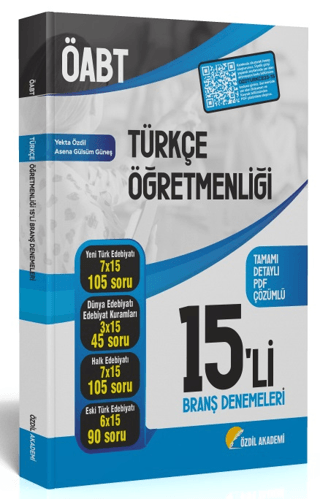 ÖABT Türkçe Öğretmenliği 15 li Deneme Çözümlü Yekta Özdil