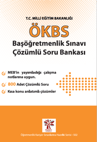 ÖKBS Başöğretmenlik Sınavı Çözümlü Soru Bankası Kolektif