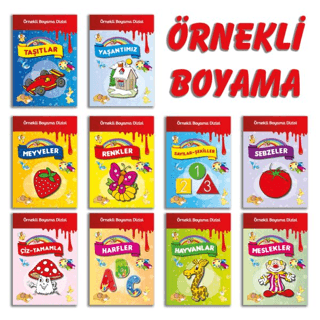 Örnekli Boyama Dizisi 10 Kitap Kolektif