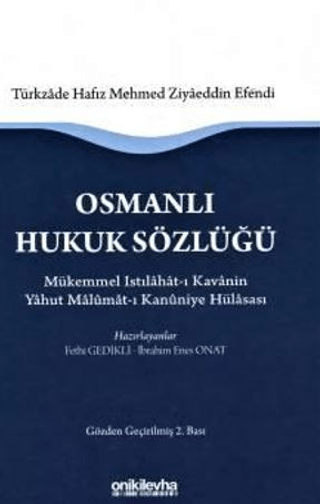 Osmanlı Hukuk Sözlüğü (Ciltli) Fethi Gedikli