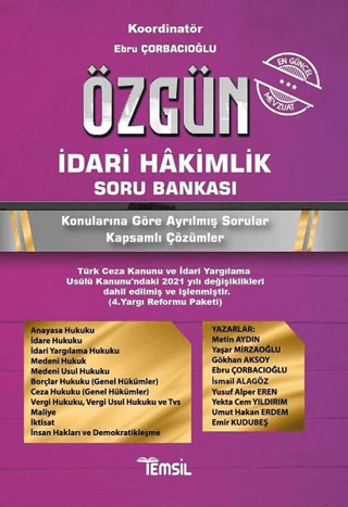 Özgün İdari Hakimlik Soru Bankası 2020 Ebru Çorbacıoğlu