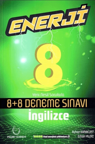 Palme 8. Sınıf İngilizce Enerji 8+8 Deneme Sınavı Erhan Yıldız