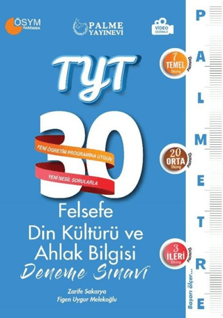 TYT Felsefe Din Kültürü ve Ahlak Bilgisi 30 Deneme Sınavı Zarife Sakar