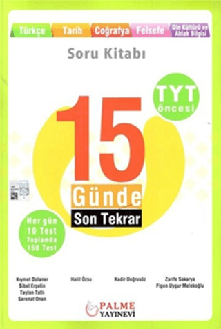 TYT Öncesi 15 Günde Son Tekrar Kıymet Dolaner