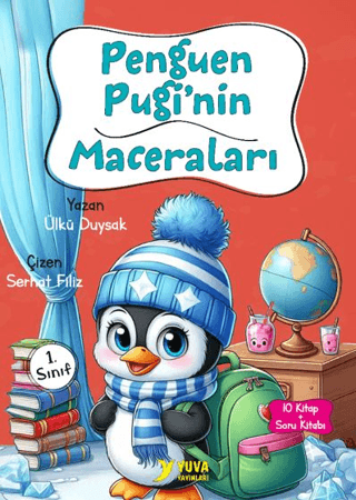 1. Sınıf Penguen Pugi'nin Maceraları Seti - 10 Kitap Takım Ülkü Duysak