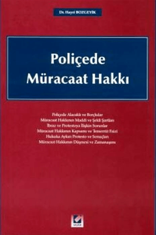 Poliçede Müracaat Hakkı Hayri Bozgeyik