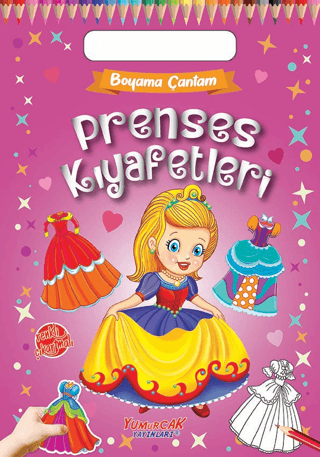 Prenses Kıyafetleri - Boyama Çantam - Renkli Çıkartmalı Kolektif