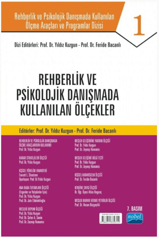 Rehberlik ve Psikolojik Danışmada Kullanılan Ölçme Araçları ve Program