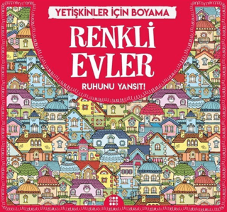 Renkli Evler - Yetişkinler İçin Boyama Gizem Ulaş