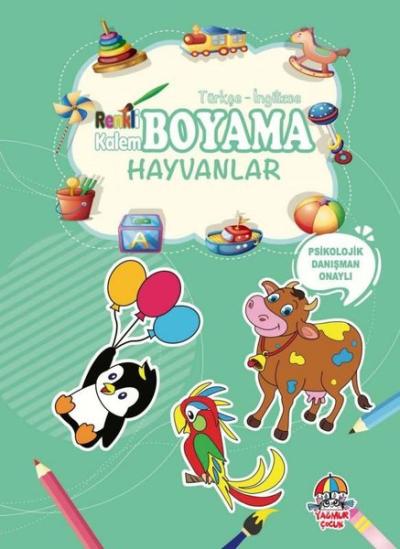 Renkli Kalem Boyama - Hayvanlar Psikolojik Danışman Onaylı Türkçe İngi