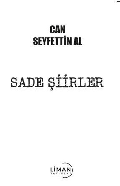 Sade Şiirler Can Seyfettin Al