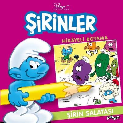 Şirin Salatası Hikayeli Boyama - Şirinler Kolektif