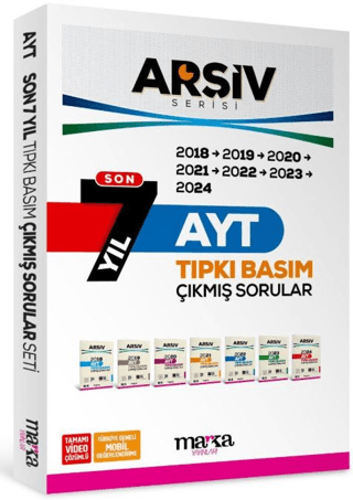 Son 7 Yıl AYT Arşiv Serisi Çıkmış Sorular Tamamı Video Çözümlü Kollekt