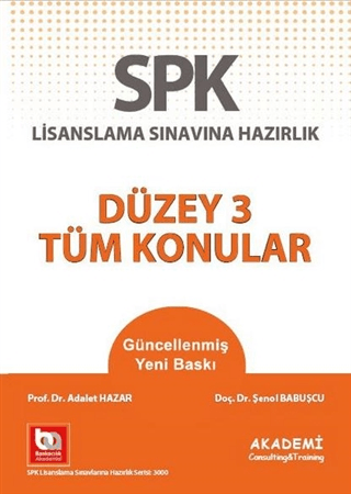 SPK Lisanslama Sınavına Hazırlık - Düzey 3 Tüm Konular Adalet Hazar