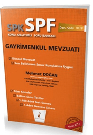 SPK - SPF Gayrimenkul Mevzuatı Konu Anlatımlı Soru Bankası Mehmet Doğa