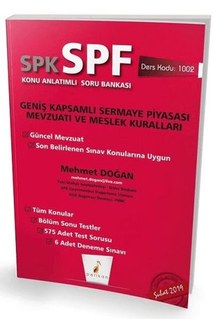 SPK - SPF Geniş Kapsamlı Sermaye Piyasası Mevzuatı ve Meslek Kuralları