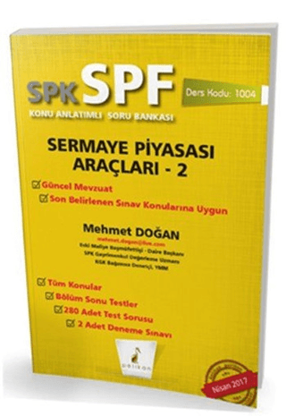 SPK - SPF Sermaye Piyasası Araçları 2 Konu Anlatımlı Soru Bankası Mehm