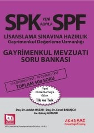 SPK - SPF Lisanslama Sınavına Hazırlık Gayrimenkul Değerleme Uzmanlığı