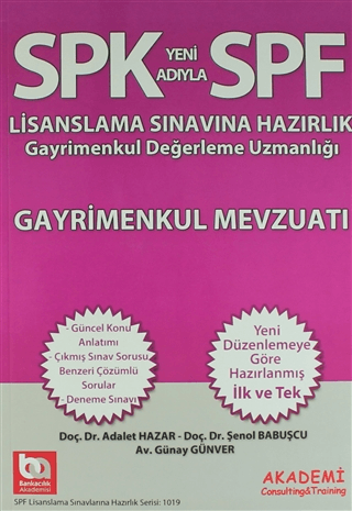 SPK - SPF Lisanslama Sınavına Hazırlık Gayrimenkul Değerleme Uzmanlığı