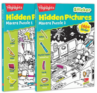 Sticker Hidden Pictures Macera Puzzle (Çift Kitap) Kolektif