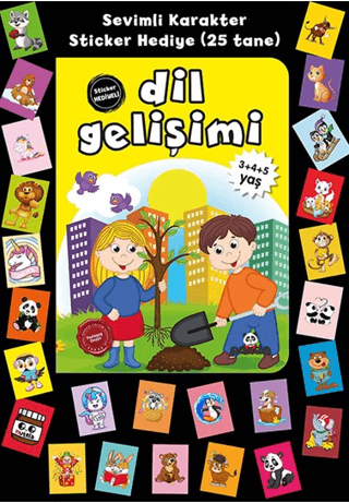 Dil Gelişimi-Stickerlı 3+4+5 Yaş Afife Çoruk