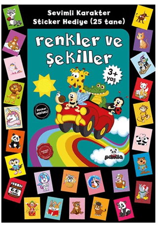 Renkler ve Şekiller - Stickerli 3+Yaş Afife Çoruk