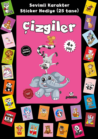 Çizgiler - Stickerlı 4+ Yaş Afife Çoruk