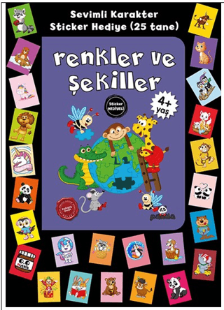 Renkler ve Şekiller - Stickerli 4+Yaş Afife Çoruk