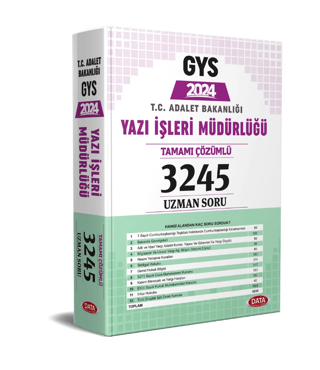 T.C. Adalet Bakanlığı Yazı İşleri Müdürlüğü GYS Tamamı Çözümlü 3245 Uz