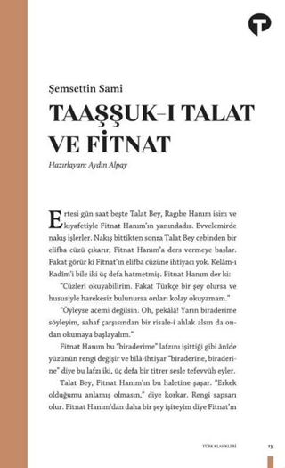 Taaşşuk-ı Talat ve Fitnat Şemsettin Sami