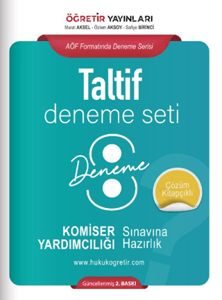 Taltif Komiser Yardımcılığı Sınavına Hazırlık Deneme Seti Murat Aksel