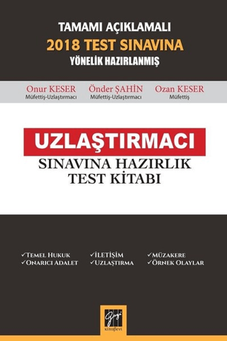 Tamamı Açıklamalı 2018 Test Sınavına Yönelik Hazırlanmış Uzlaştırmacı 