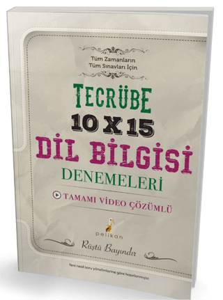 Tecrübe 10x15 Video Çözümlü Dil Bilgisi Denemeleri Rüştü Bayındır